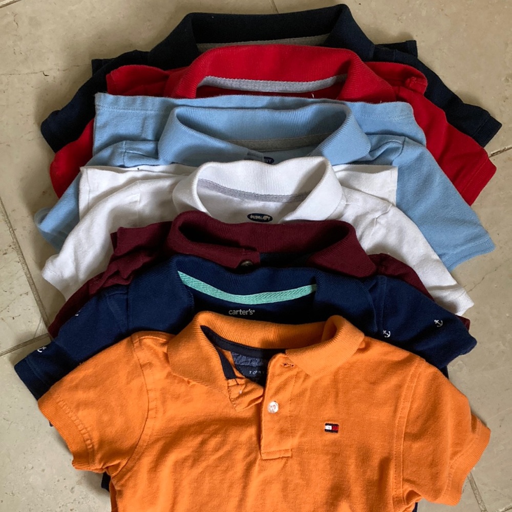 Toddler Boys Uniform polos Bundle. 2T from Carters, Tommy Hilfiger and Old Navy